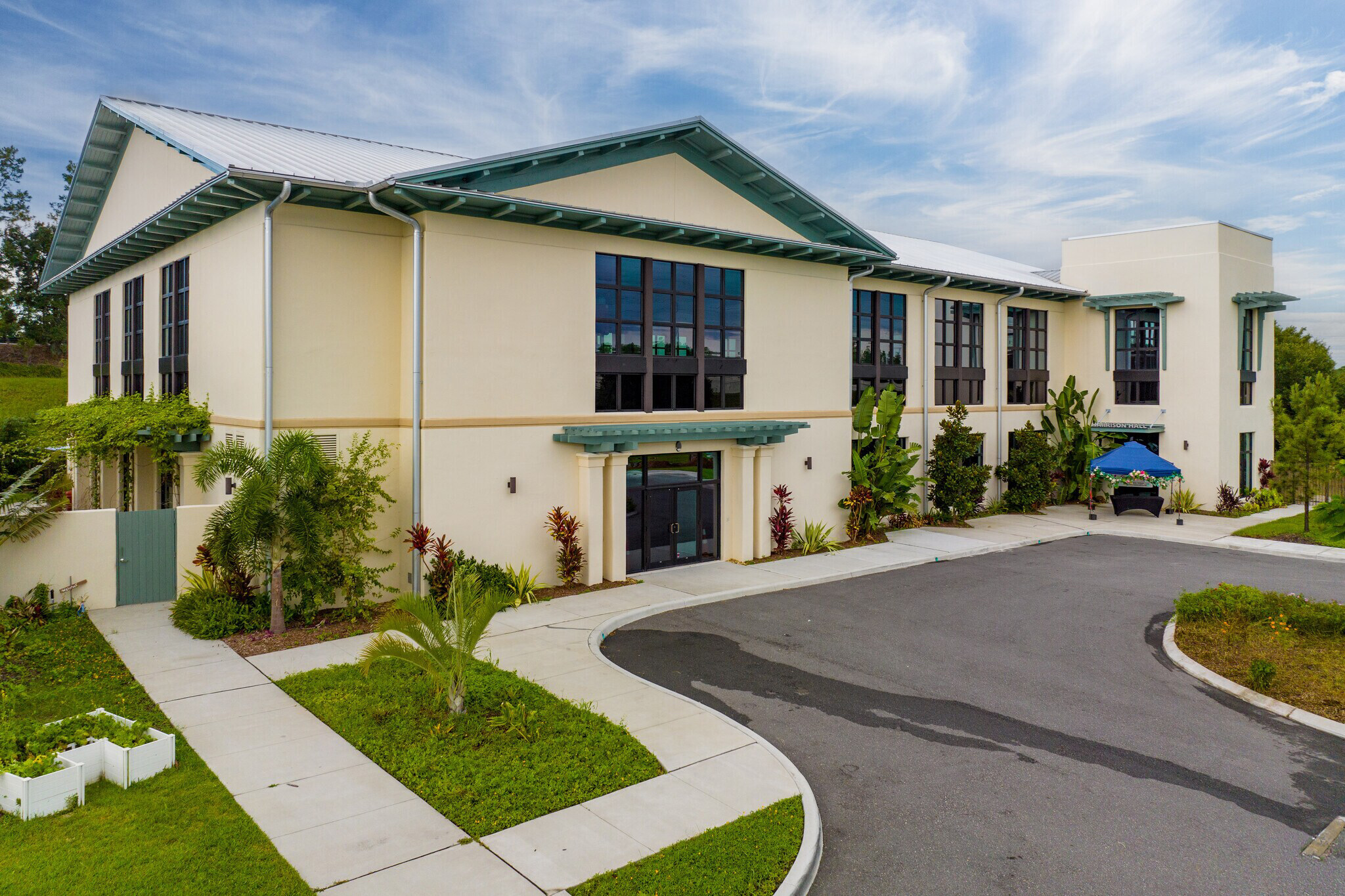 Completed commercial building
