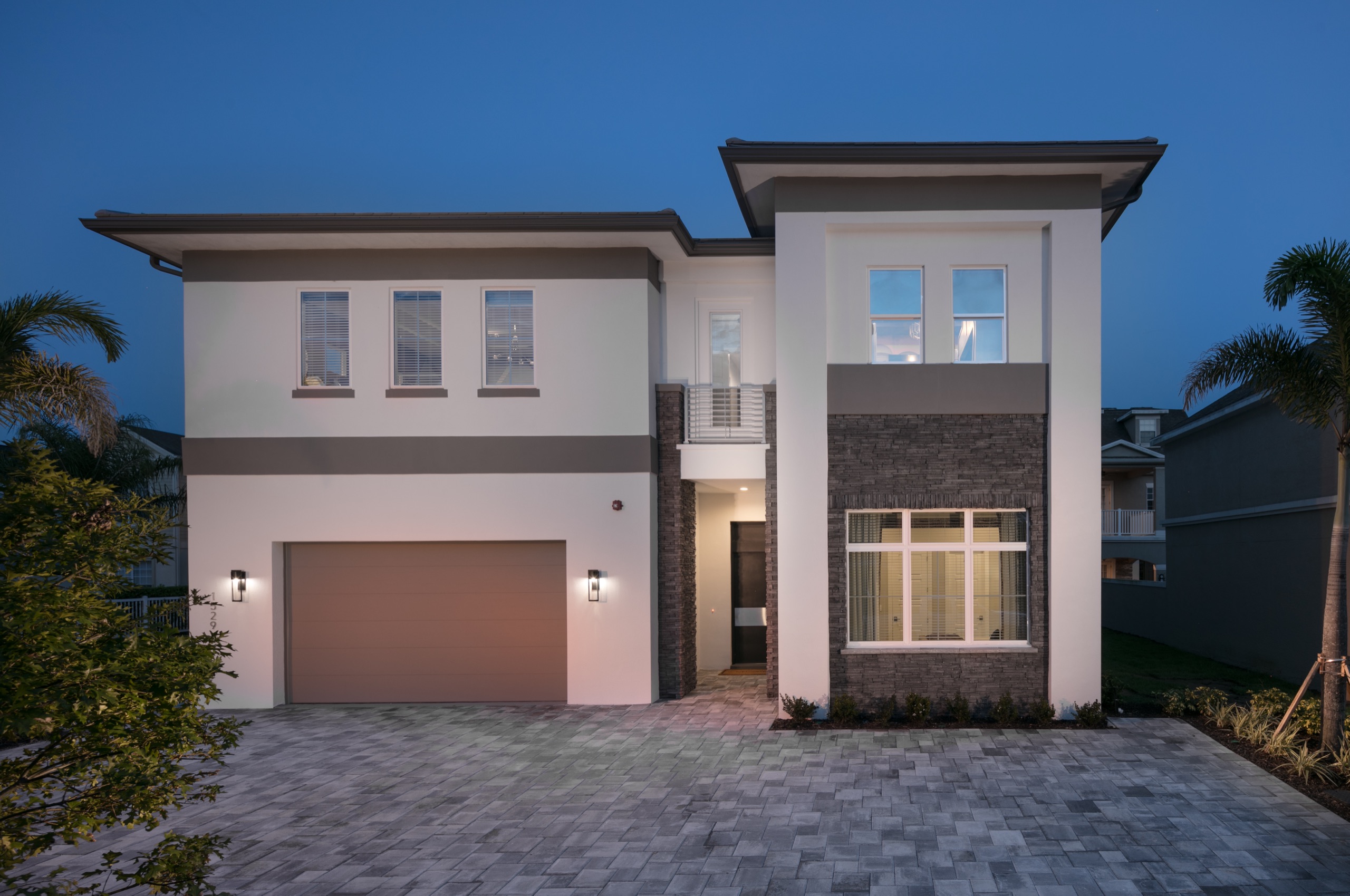 Finished Liberty Partners residence at dusk