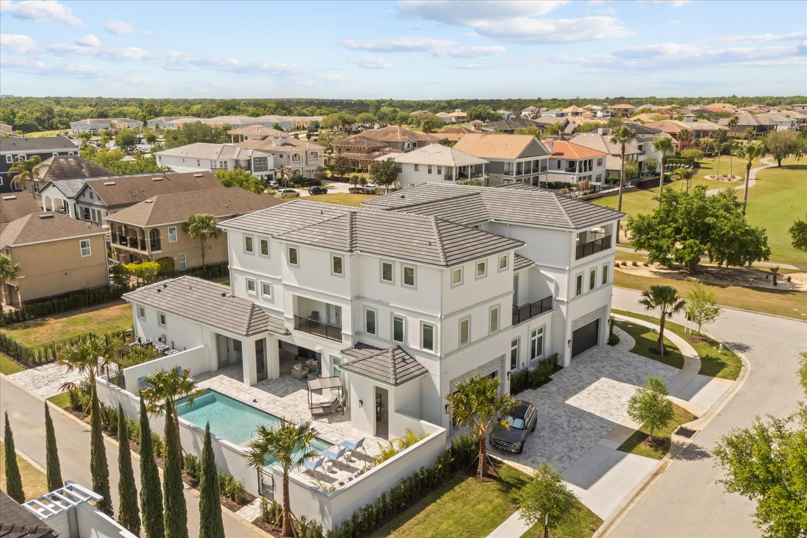 Whitemarsh Cove — estate with pool, framed by golf course