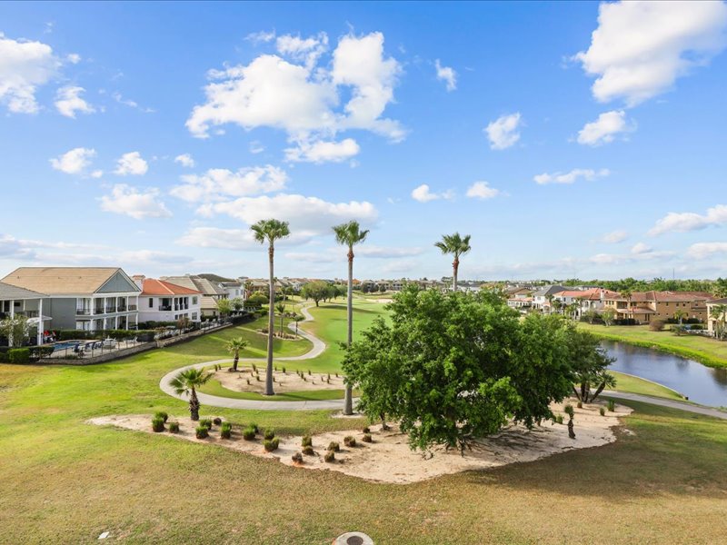 The championship fairway and water beyond the rear deck