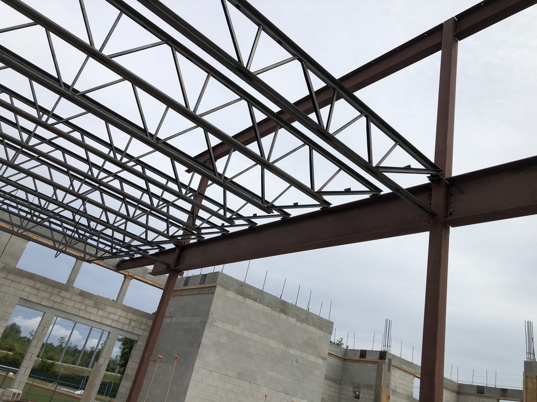 Trusses in a new commercial construction project by Liberty Partners Development